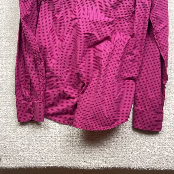 Y2K Guess Button Up Shirt Men L Slim Fit Long Sleeve Psychedelic Geometric AOP - Picture 10 of 11